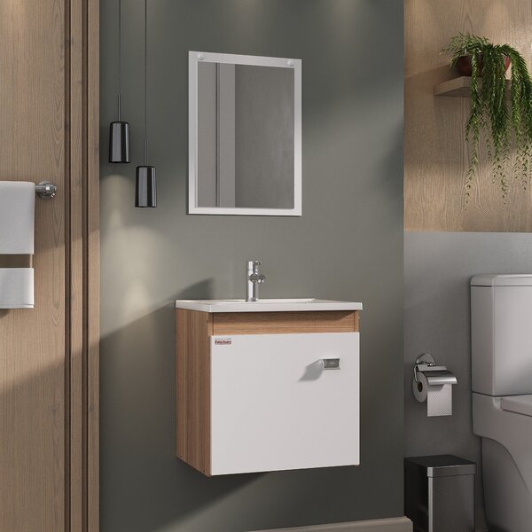 Conjunto Para Banheiro Econômico 40 Suspenso - Fabribam Branc