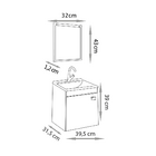 Conjunto Para Banheiro Econômico 40 Suspenso - Fabribam Branc