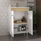 Conjunto Para Banheiro Econômico 60 Com Pés - Fabribam Branco