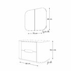 Conjunto Para Banheiro Eleonora 80 Suspenso Cuba Semi-redonda