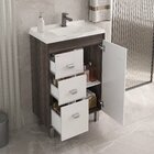 Conjunto Para Banheiro Elisa 60 Com Pés - Fabribam Branco/amê