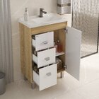 Conjunto Para Banheiro Elisa 60 Com Pés - Fabribam Branco/car