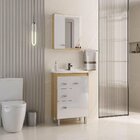 Conjunto Para Banheiro Elisa 60 Com Pés - Fabribam Branco/car