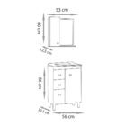 Conjunto Para Banheiro Elisa 60 Com Pés - Fabribam Branco/etna