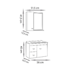 Conjunto Para Banheiro Elisa 60 Suspenso - Fabribam Branco/ca