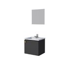 Conjunto Para Banheiro Em Aço Amêndoa Preto