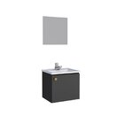 Conjunto Para Banheiro Em Aço Amêndoa Preto