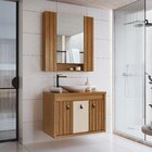 Conjunto Para Banheiro Espelheira E Gabinete Sem Cuba 80 Cm L