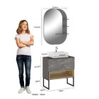 Conjunto Para Banheiro Gabinete 1 Gaveta Com Cuba E Espelheir