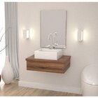 Conjunto Para Banheiro Gabinete 60cm Cuba Q35 E Espelheira 60