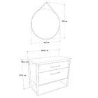 Conjunto Para Banheiro Gabinete 80cm 2 Gavetas Isabela Com Cu