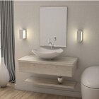 Conjunto Para Banheiro Gabinete 80cm Cuba Abaulada L42 Pratel