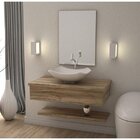 Conjunto Para Banheiro Gabinete 80cm Cuba Abaulada L42 Pratel