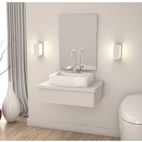 Conjunto Para Banheiro Gabinete Com Cuba Aria Rt41 600w Metró