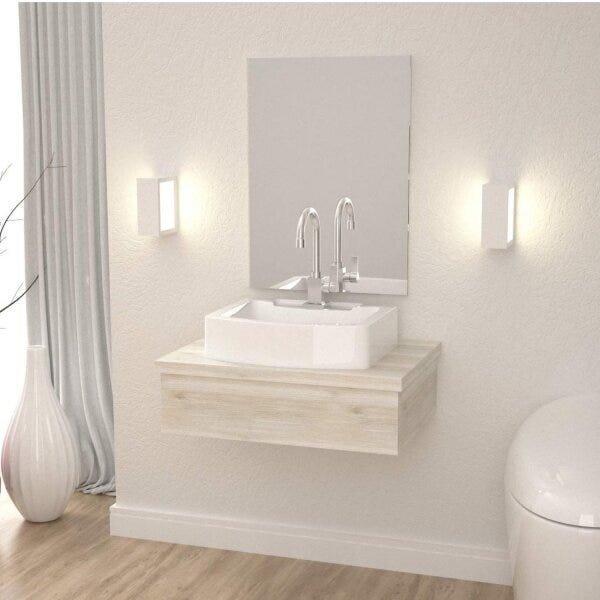 Conjunto Para Banheiro Gabinete Com Cuba Aria Rt41 600w Metró