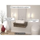 Conjunto Para Banheiro Gabinete Com Cuba Aria Rt41 600w Metró