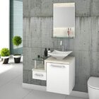 Conjunto Para Banheiro Gabinete Com Cuba De Apoio Folha L34 E