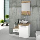 Conjunto Para Banheiro Gabinete Com Cuba De Apoio Folha L34 E