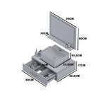 Conjunto Para Banheiro Gabinete Com Cuba E Espelheira 60cm Sa