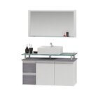 Conjunto Para Banheiro Gabinete Com Cuba E Espelheira 80cm Di