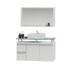 Conjunto Para Banheiro Gabinete Com Cuba E Espelheira 80cm Di