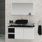 Conjunto Para Banheiro Gabinete Com Cuba E Espelheira 80cm Di