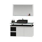 Conjunto Para Banheiro Gabinete Com Cuba E Espelheira 80cm Di