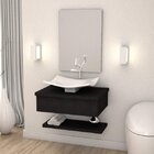 Conjunto Para Banheiro Gabinete Com Cuba F44 E Prateleira 605