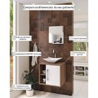 Conjunto Para Banheiro Gabinete Com Cuba Folha L34 E Espelhei