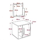 Conjunto Para Banheiro Gabinete Com Cuba Folha L34 E Espelhei