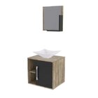 Conjunto Para Banheiro Gabinete Com Cuba Folha L34 E Espelhei