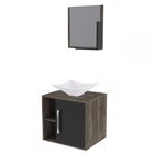 Conjunto Para Banheiro Gabinete Com Cuba Folha L34 E Espelhei