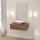 Conjunto Para Banheiro Gabinete Com Cuba Folha L38 600w Metró