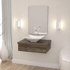 Conjunto Para Banheiro Gabinete Com Cuba Folha L38 600w Metró