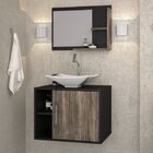 Conjunto Para Banheiro Gabinete Com Cuba Folha L38 E Espelhei