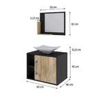 Conjunto Para Banheiro Gabinete Com Cuba Folha L38 E Espelhei