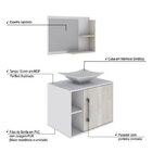 Conjunto Para Banheiro Gabinete Com Cuba Folha L38 E Espelhei