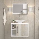 Conjunto Para Banheiro Gabinete Com Cuba Folha L38 E Espelhei