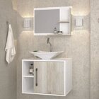 Conjunto Para Banheiro Gabinete Com Cuba Folha L38 E Espelhei