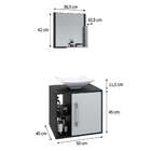 Conjunto Para Banheiro Gabinete Com Cuba Folha L38 E Espelhei