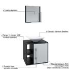 Conjunto Para Banheiro Gabinete Com Cuba Folha L38 E Espelhei