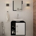 Conjunto Para Banheiro Gabinete Com Cuba Folha L38 E Espelhei