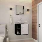 Conjunto Para Banheiro Gabinete Com Cuba Folha L38 E Espelhei