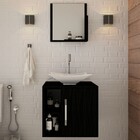 Conjunto Para Banheiro Gabinete Com Cuba Folha L38 E Espelhei