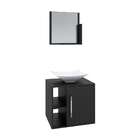 Conjunto Para Banheiro Gabinete Com Cuba Folha L38 E Espelhei