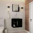 Conjunto Para Banheiro Gabinete Com Cuba Folha L38 E Espelhei