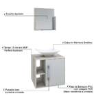 Conjunto Para Banheiro Gabinete Com Cuba Folha L38 E Espelhei