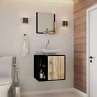 Conjunto Para Banheiro Gabinete Com Cuba Folha L38 E Espelhei