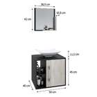 Conjunto Para Banheiro Gabinete Com Cuba Folha L38 E Espelhei