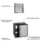 Conjunto Para Banheiro Gabinete Com Cuba Folha L38 E Espelhei